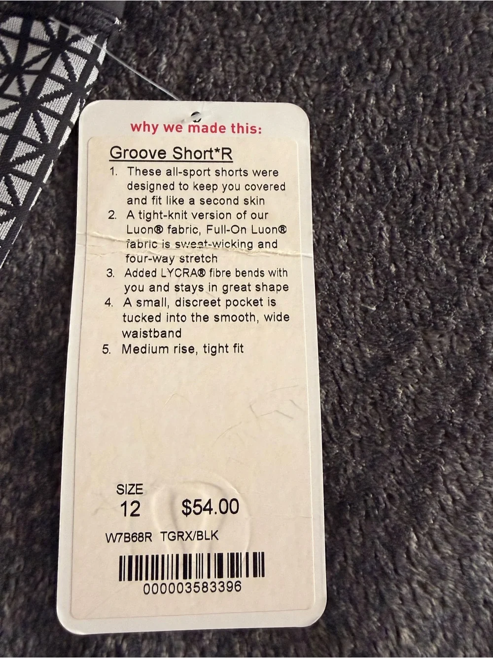 Lululemon Groove Short *Full-On Luon (Regular) Tri Geo Silver Spoon Black / Blac